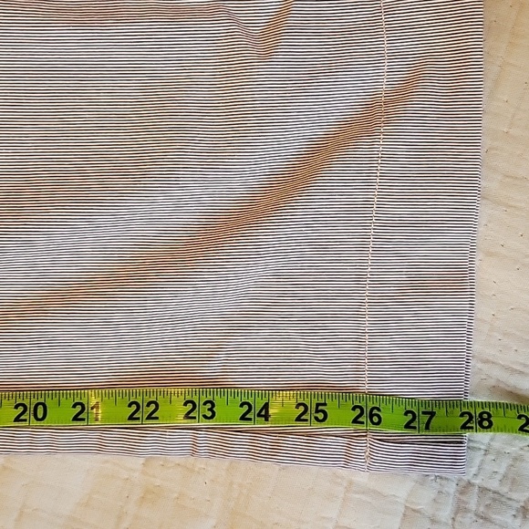 LOFT Womens Gray, White Striped Wide Leg Pants Size 10P Career, Preppy Nautical - Picture 9 of 12